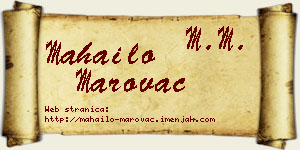 Mahailo Marovac vizit kartica